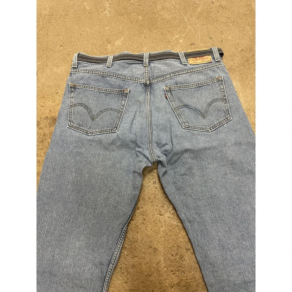 Levis 505‎ Jeans Mens 40x30 Blue Regular Fit Straight Leg Zip Fly Medium Wash
